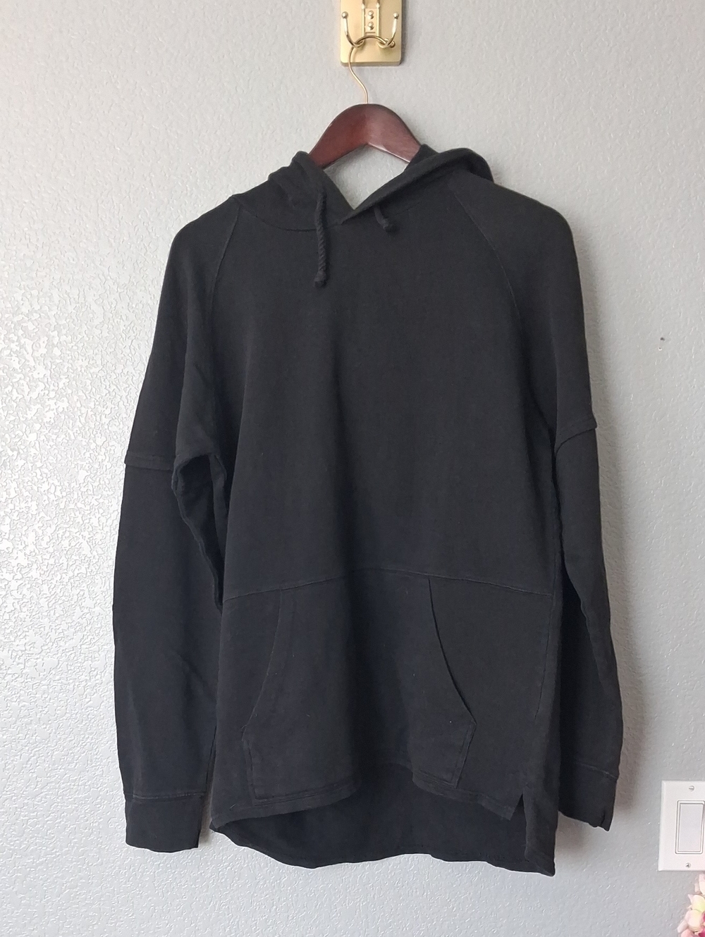 Pull&Bear Black Skirt-Style Pullover Sweatshirt